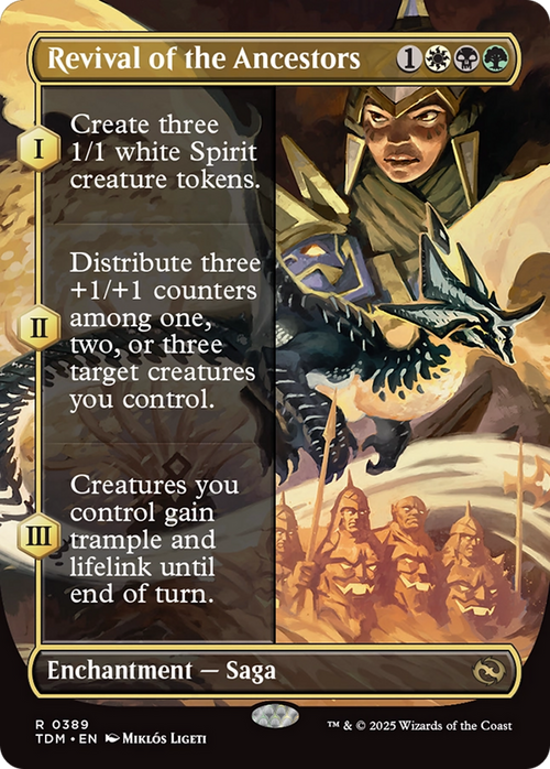 Revival of the Ancestors (Borderless) (TDM-389) - Tarkir: Dragonstorm: (enchantment) Foil
