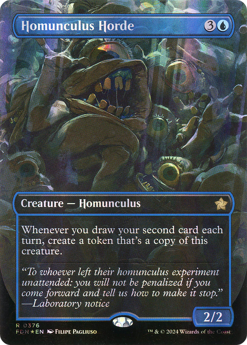 Homunculus Horde (Borderless) (Mana Foil) (FDN-376) - Foundations Foil