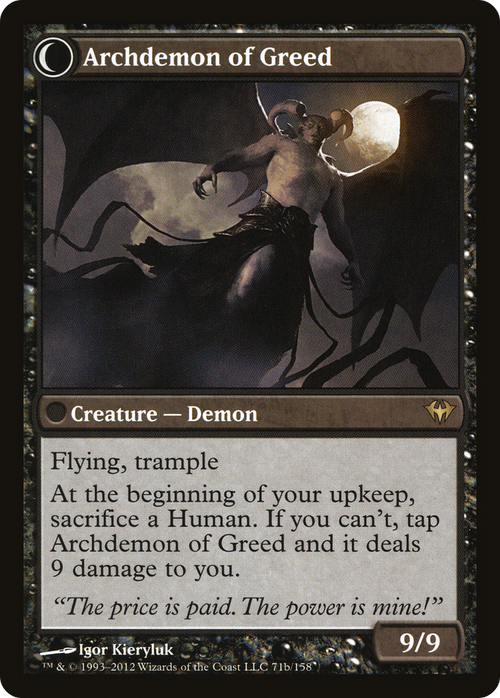 Ravenous Demon (DKA-071) - Dark Ascension: (Double Faced Transform) Foil