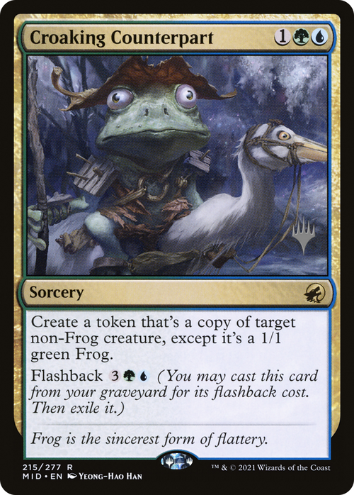 Croaking Counterpart (PPMID-215P) - Innistrad: Midnight Hunt Promos Foil