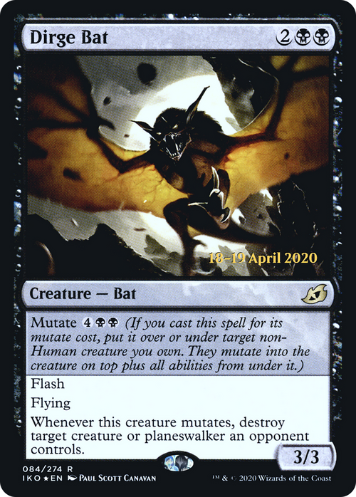 Dirge Bat (PRE-84S) - Ikoria: Lair of Behemoths Promos Foil