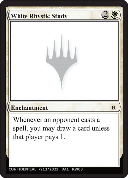White Rhystic Study (UNK-) - Unknown Event