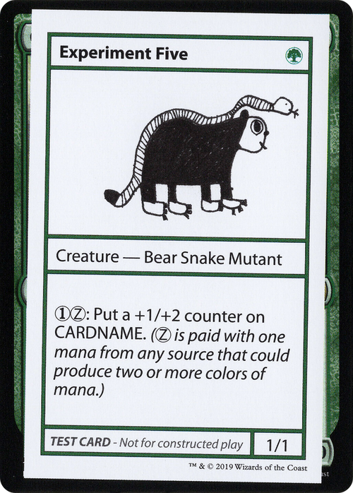Experiment Five (No PW Symbol) (CMB1-073) - Mystery Booster Playtest Cards 2021