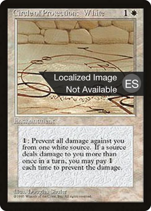 Circle of Protection: White (4BB-) - Fourth Edition Foreign Black Border
