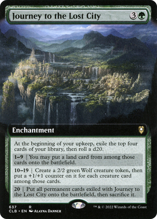 Journey to the Lost City (Extended Art) (CLB-637) - Commander Legends: Battle for Baldur's Gate: (Extended Art)