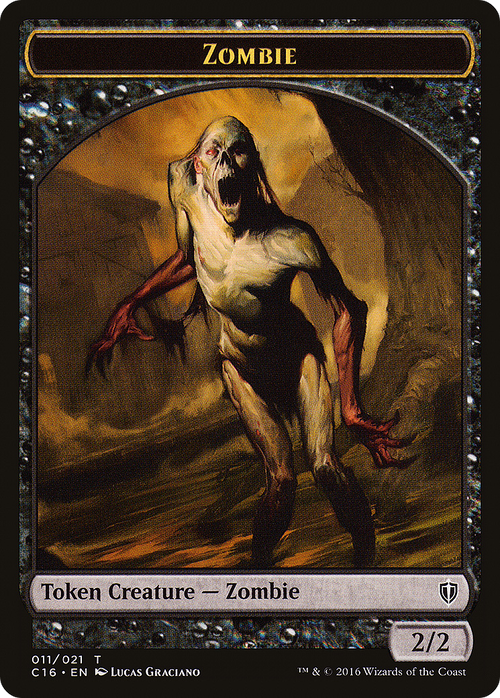 Zombie // Worm Double-Sided Token (C16-011) - Commander 2016 Tokens