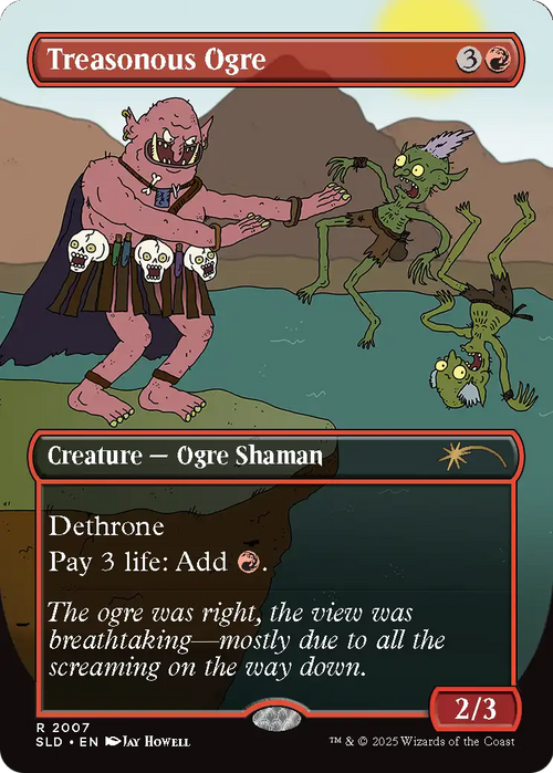 Treasonous Ogre (SLD-2007) - Secret Lair Drop (Borderless) Foil