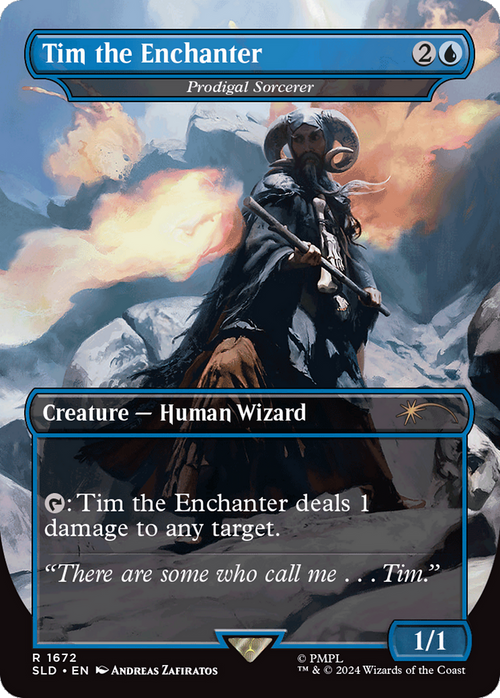Tim the Enchanter - Prodigal Sorcerer (SLD-1672) - Secret Lair Drop / Tim the Enchanter (Borderless) Foil