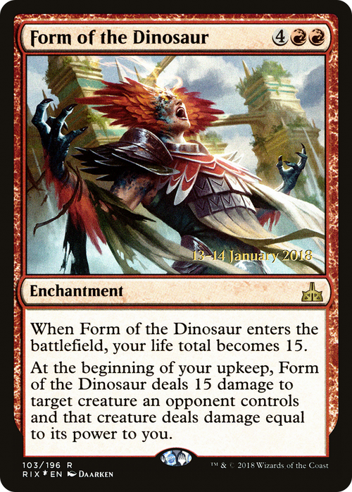 Form of the Dinosaur (PRE-103S) - Rivals of Ixalan Promos Foil