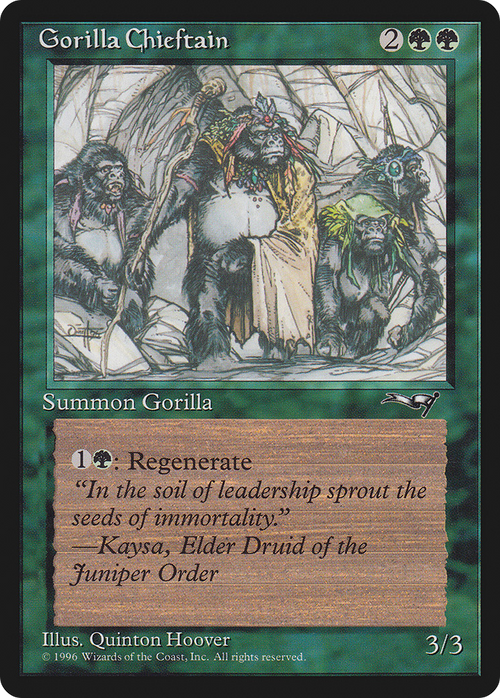 Gorilla Chieftain (4 Gorillas) (ALL-078) - Alliances