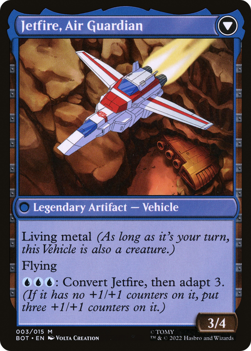 Jetfire, Ingenious Scientist (BOT-003) - Transformers: (convertdfc) Foil