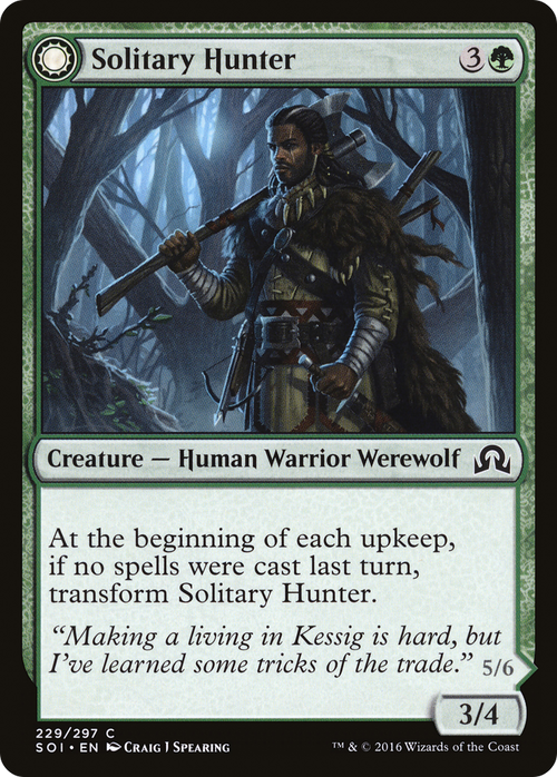 Solitary Hunter (SOI-229) - Shadows over Innistrad: (Double Faced Transform) Foil