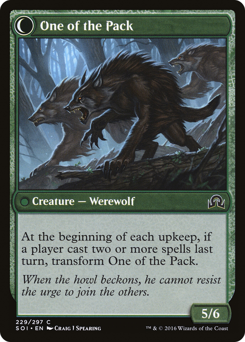 Solitary Hunter (SOI-229) - Shadows over Innistrad: (Double Faced Transform) Foil