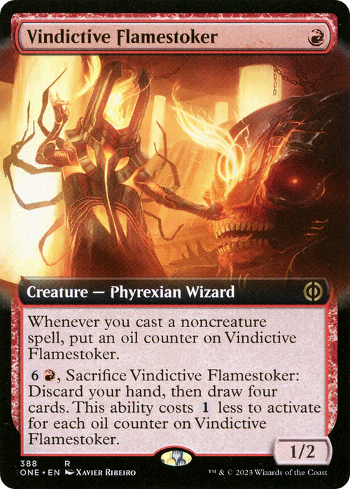Vindictive Flamestoker (Extended Art) (ONE-388) - Phyrexia: All Will Be One: (Extended Art)