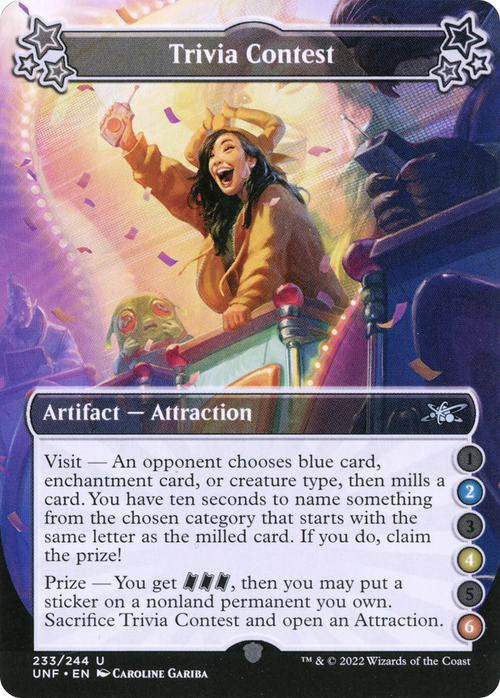 Trivia Contest (2-4-6) (UNF-233) - Unfinity