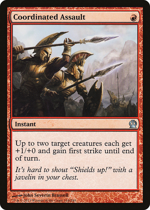 Coordinated Assault (THS-116) - Theros Foil