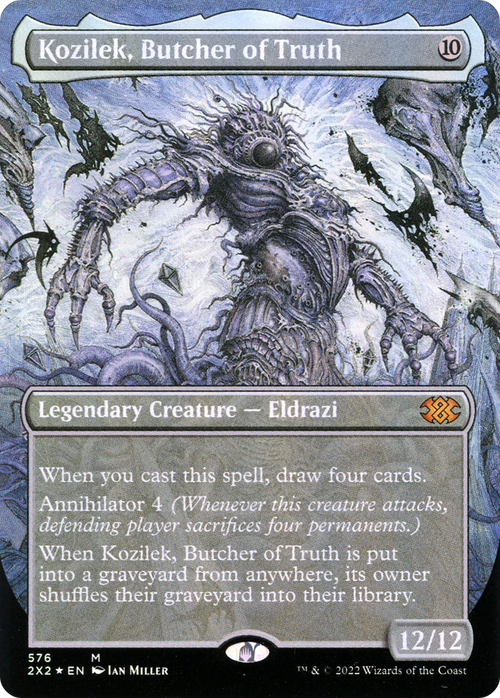Kozilek, Butcher of Truth (Textured Foil) (2X2-576) - Double Masters 2022 (Borderless) Foil