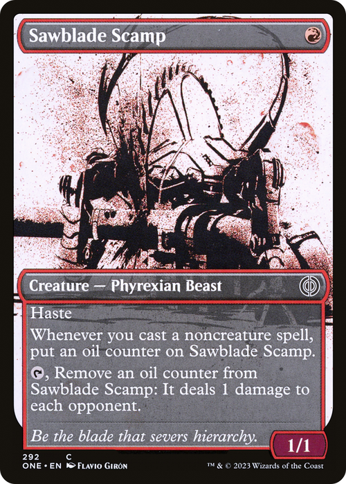 Sawblade Scamp (Showcase) (ONE-292) - Phyrexia: All Will Be One: (Showcase)