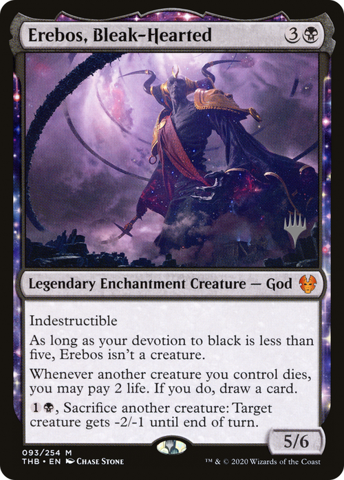 Erebos, Bleak-Hearted (PPTHB-93P) - Theros Beyond Death Promos: (enchantment) Foil