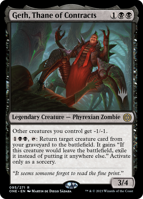 Geth, Thane of Contracts (PPONE-095) - Phyrexia: All Will Be One Promos