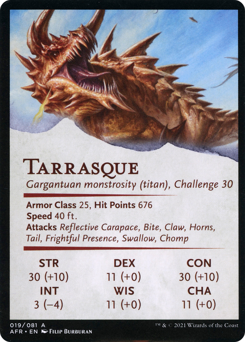 The Tarrasque // Tarrasque (AAFR-019) - Adventures in the Forgotten Realms Art Series (Borderless) Foil