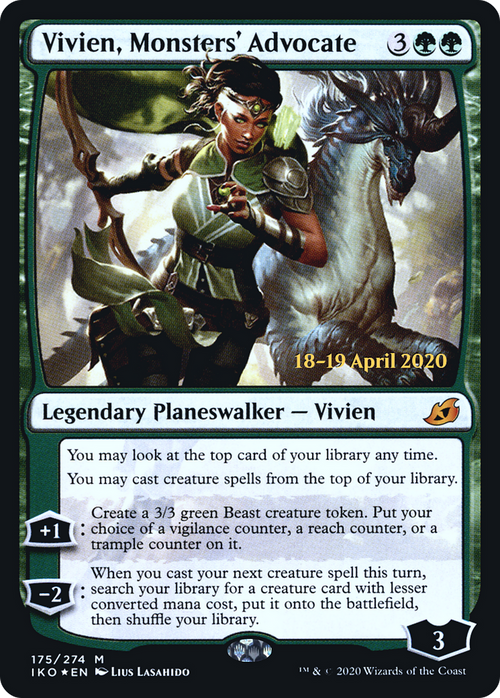 Vivien, Monsters' Advocate (PRE-175S) - Ikoria: Lair of Behemoths Promos Foil