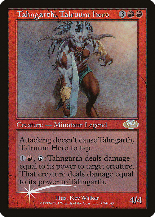 Tahngarth, Talruum Hero (Alt. Art Foil) (PLS-074) - Planeshift