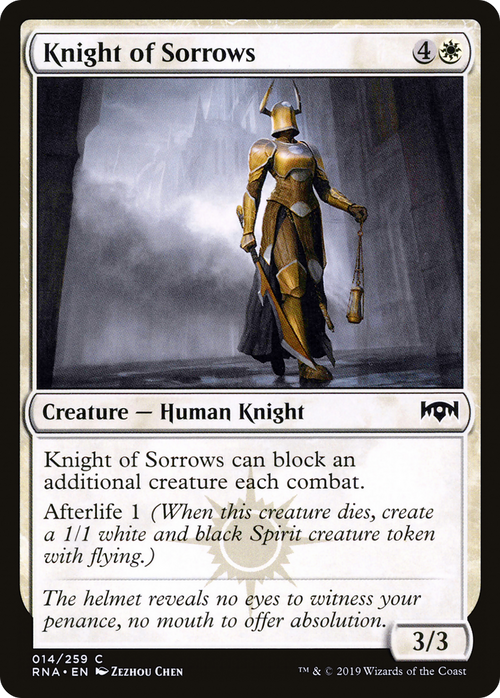 Knight of Sorrows (RNA-014) - Ravnica Allegiance