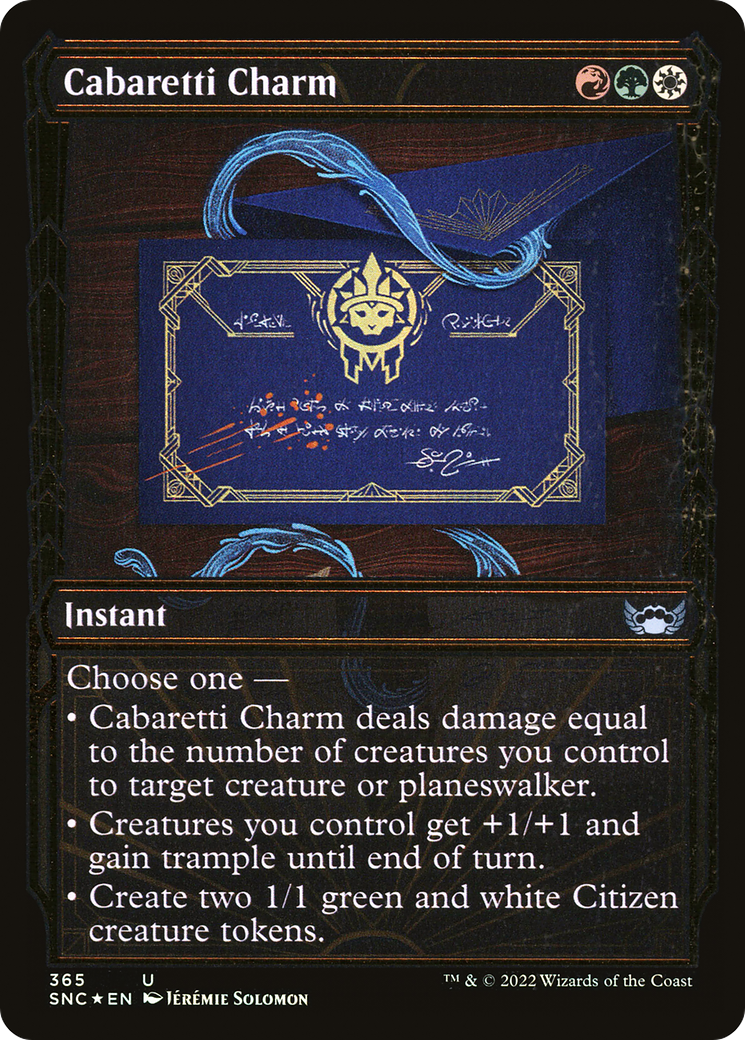 Cabaretti Charm (Gilded Foil) (SNC-365) - Streets of New Capenna: (Showcase) Foil