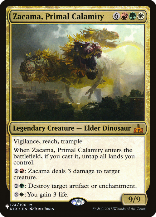 Zacama, Primal Calamity (LIST-174/196) - The List