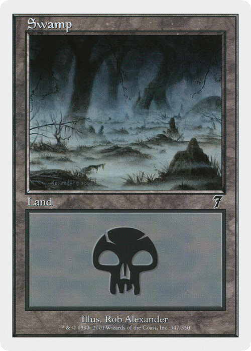 Swamp (347) (7ED-347) - 7th Edition Foil