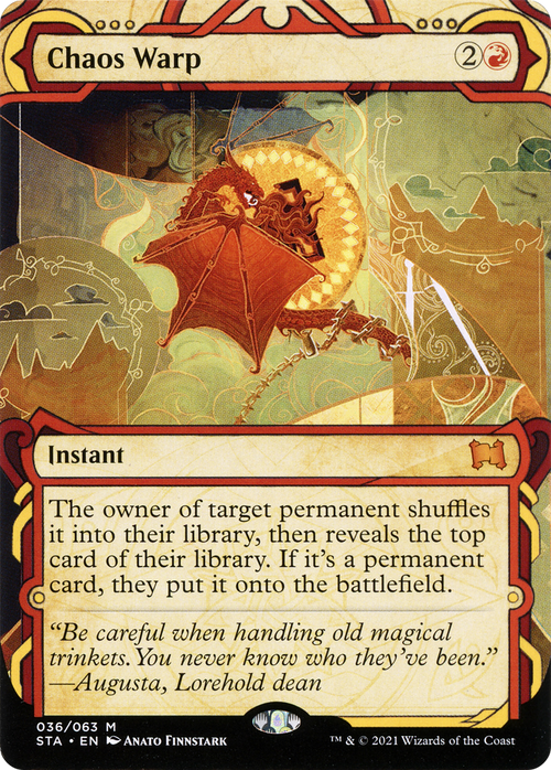 Chaos Warp (STA-036) - Strixhaven Mystical Archive: (Showcase) (Borderless)