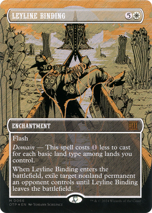 Leyline Binding (Textured Foil) (OTP-066) - Breaking News (Borderless) Foil