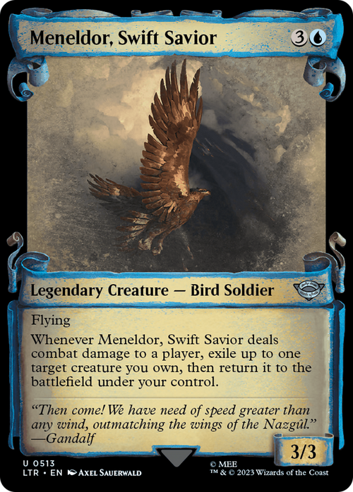 Meneldor, Swift Savior (Showcase Scrolls) (LTR-513) - The Lord of the Rings: Tales of Middle-earth: (Showcase)