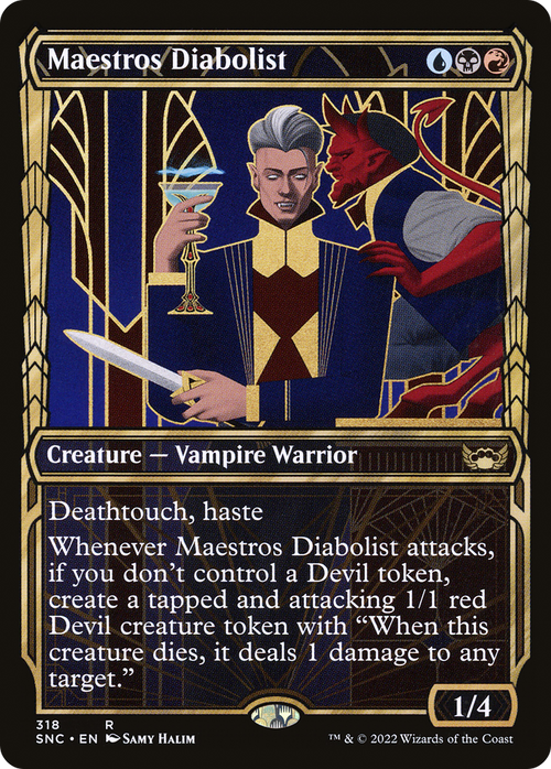 Maestros Diabolist (Showcase) (SNC-318) - Streets of New Capenna: (Showcase) Foil