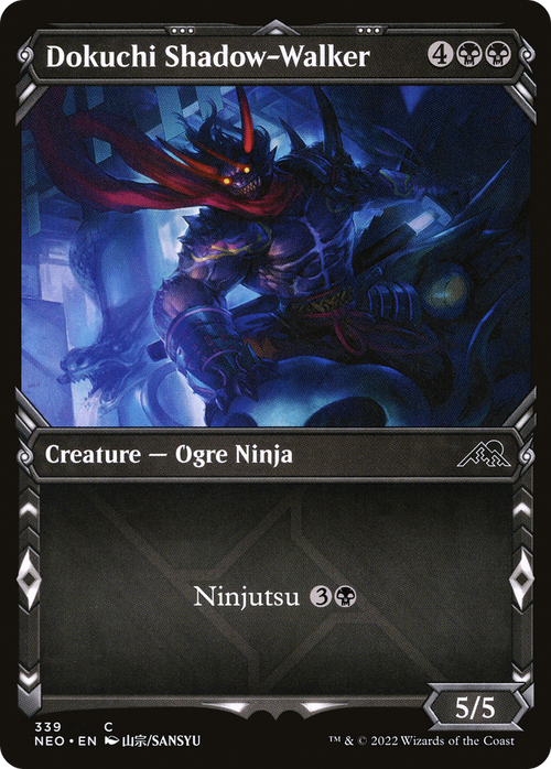 Dokuchi Shadow-Walker (Showcase) (NEO-339) - Kamigawa: Neon Dynasty: (Showcase)