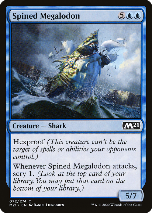 Spined Megalodon (M21-072) - Core Set 2021 Foil