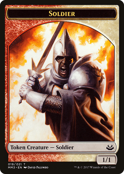 Soldier Token (Red/White) (MM3-019) - Modern Masters 2017 Tokens
