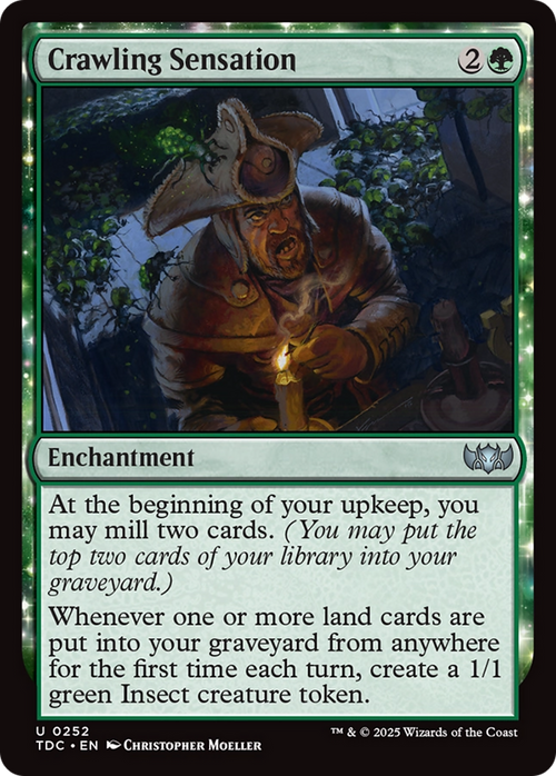 Crawling Sensation (TDC-252) - Commander: Tarkir: Dragonstorm: (enchantment)