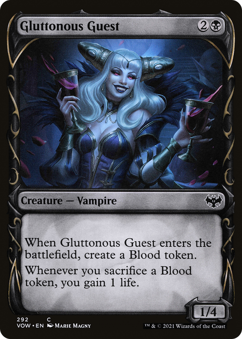Gluttonous Guest (Showcase) (VOW-292) - Innistrad: Crimson Vow: (Showcase) Foil