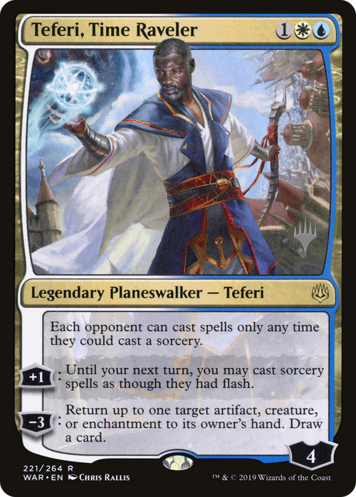 Teferi, Time Raveler (PPELD-221P) - War of the Spark Promos Foil