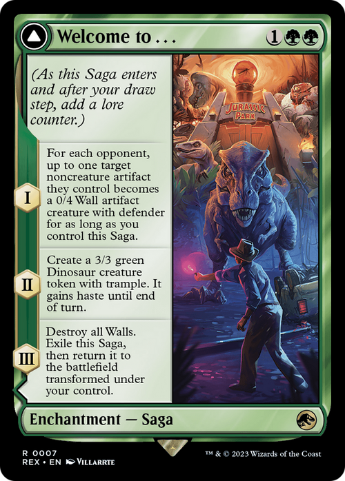 Welcome to . . . (REX-007) - Jurassic World Collection (Borderless) Foil