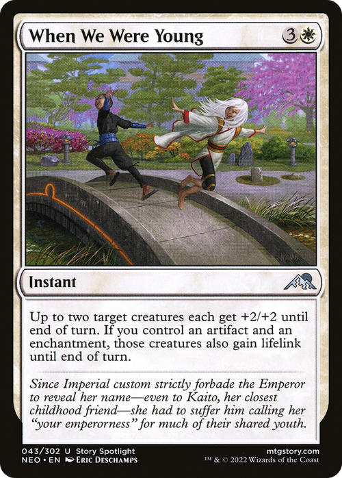 When We Were Young (NEO-043) - Kamigawa: Neon Dynasty Foil