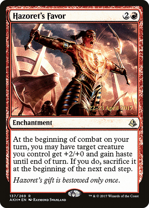 Hazoret's Favor (PRE-137S) - Amonkhet Promos Foil