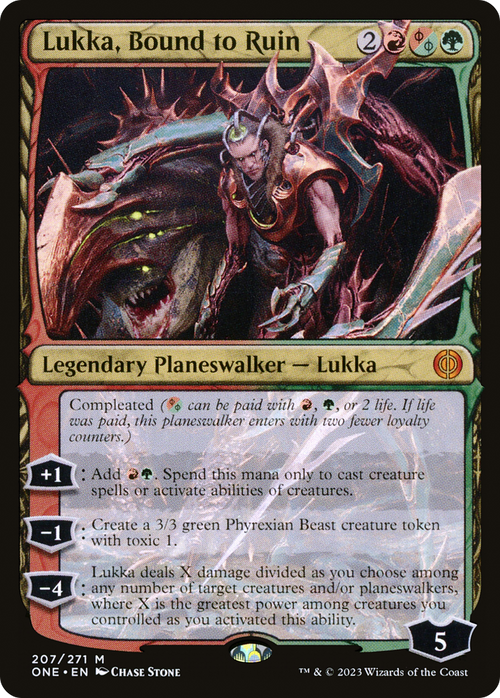 Lukka, Bound to Ruin (ONE-207) - Phyrexia: All Will Be One Foil