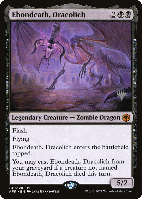 Ebondeath, Dracolich (PPAFR-100P) - Adventures in the Forgotten Realms Promos