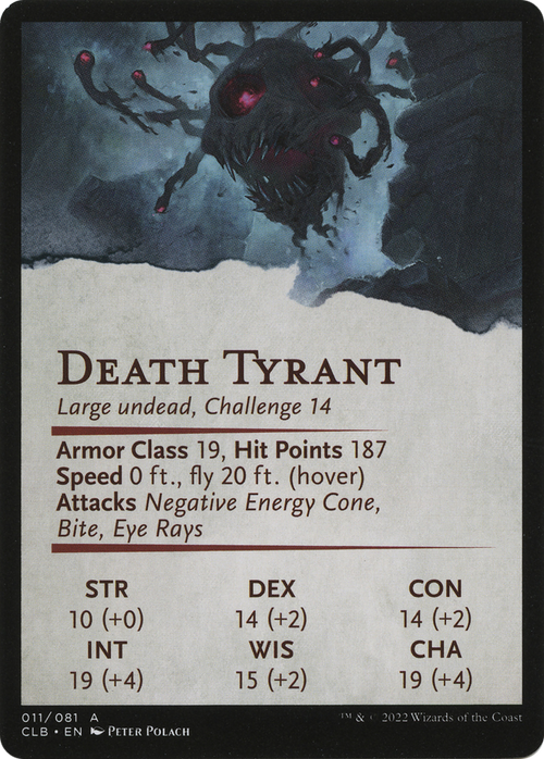 Ghastly Death Tyrant // Ghastly Death Tyrant (ACLB-011) - Battle for Baldur's Gate Art Series (Borderless)