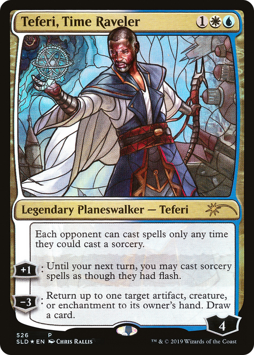 Teferi, Time Raveler (Stained Glass) (SLD-526) - Secret Lair Drop Foil