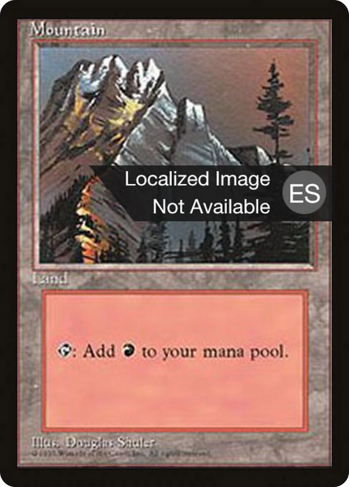 Mountain (A) (4BB-183) - Fourth Edition Foreign Black Border