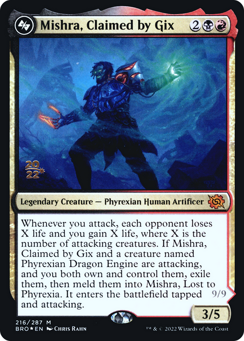 Mishra, Claimed by Gix (PRE-216) - The Brothers' War Promos Foil